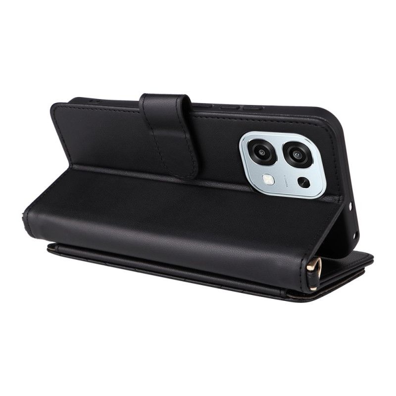 Folio Deksel Vivo V50 Lite 5g Vattert Med Skulderstropp Og Snor