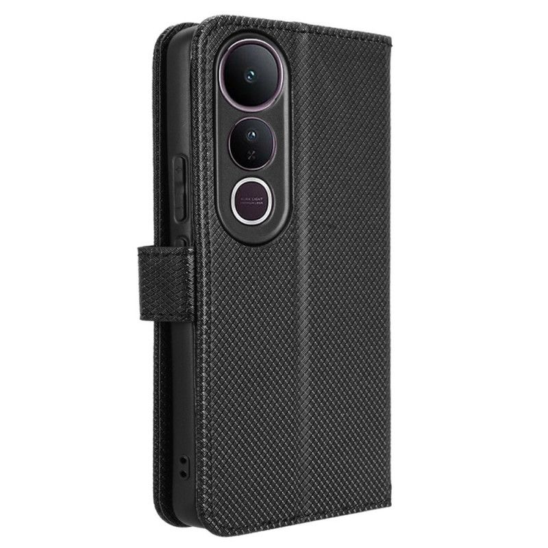 Lærdeksel Folio Deksel Vivo V50 Lite 5g Mobildeksel Diamanttekstur