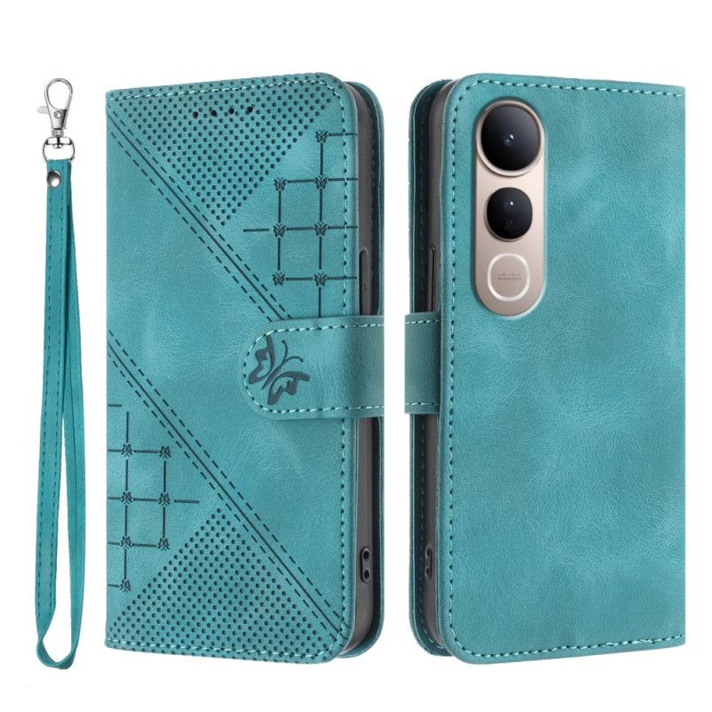 Lærdeksel Folio Deksel Vivo V50 Lite 5g Mobildeksel Geometrisk Remdesign