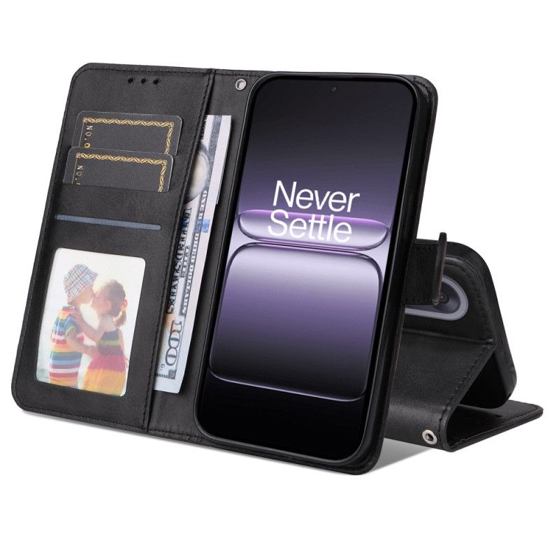 Folio Deksel Oneplus Nord 5 Læreffekt Med Stropp