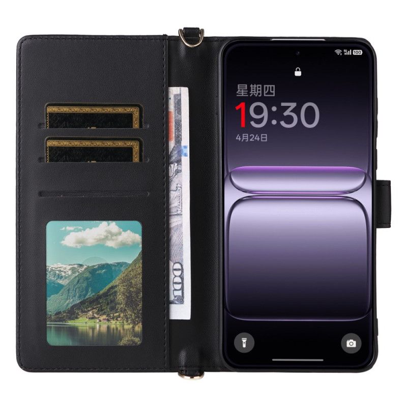 Folio Deksel Oneplus Nord 5 Vattert Med Skulderstropp Beskyttelse Deksel