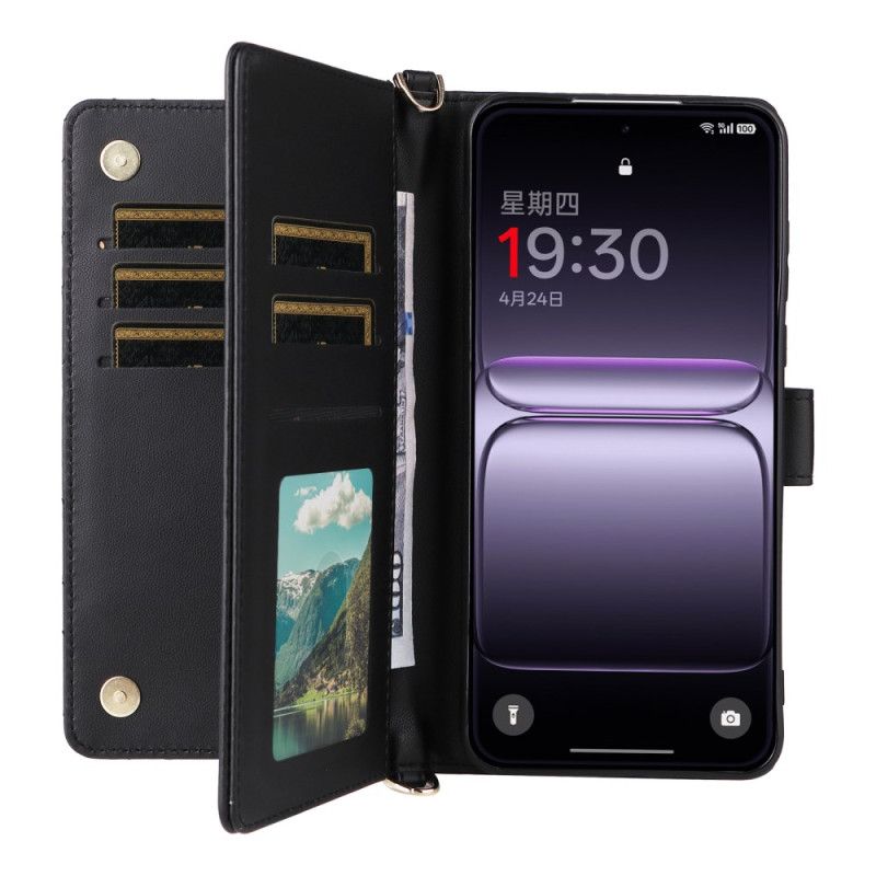 Folio Deksel Oneplus Nord 5 Vattert Med Skulderstropp Beskyttelse Deksel