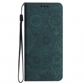 Folio Deksel Samsung Galaxy S24 Plus 5g Blomstermønster