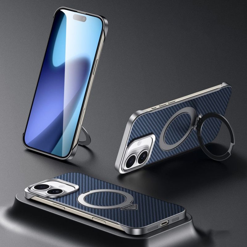 Deksel iPhone 17 Mobildeksel Kompatibel Med Magsafe Skinneffekt Med Stativ