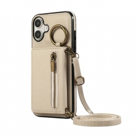 Deksel iPhone 17 Mobildeksel Lommebok Med Glidelås