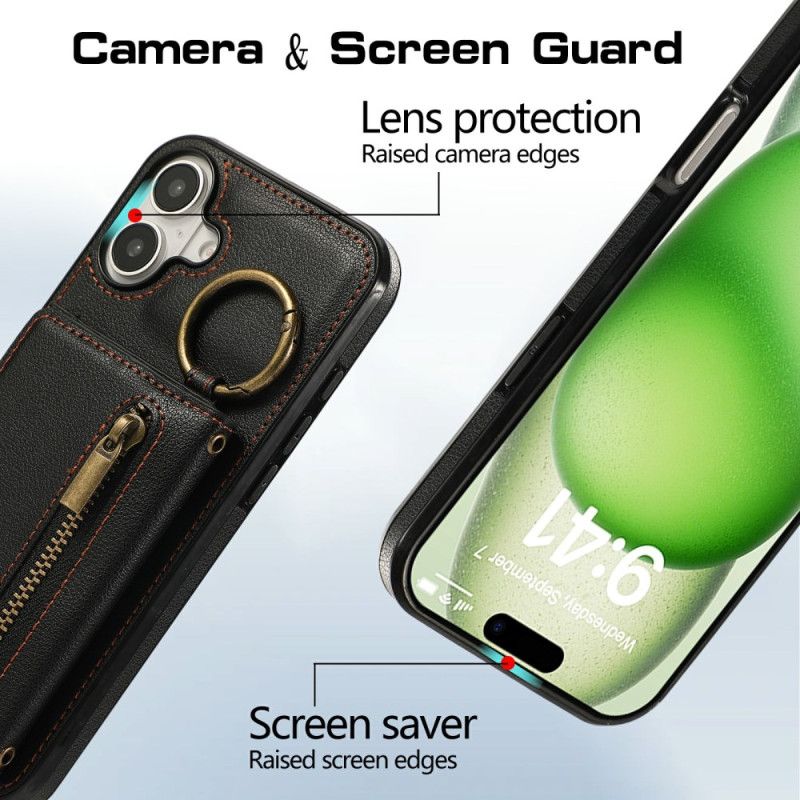 Deksel iPhone 17 Mobildeksel Lommebok Med Glidelås