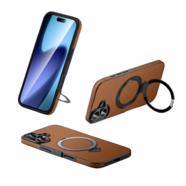 Deksel iPhone 17 Mobildeksel Magsafe Kompatibel Med Skinn Med Stativ