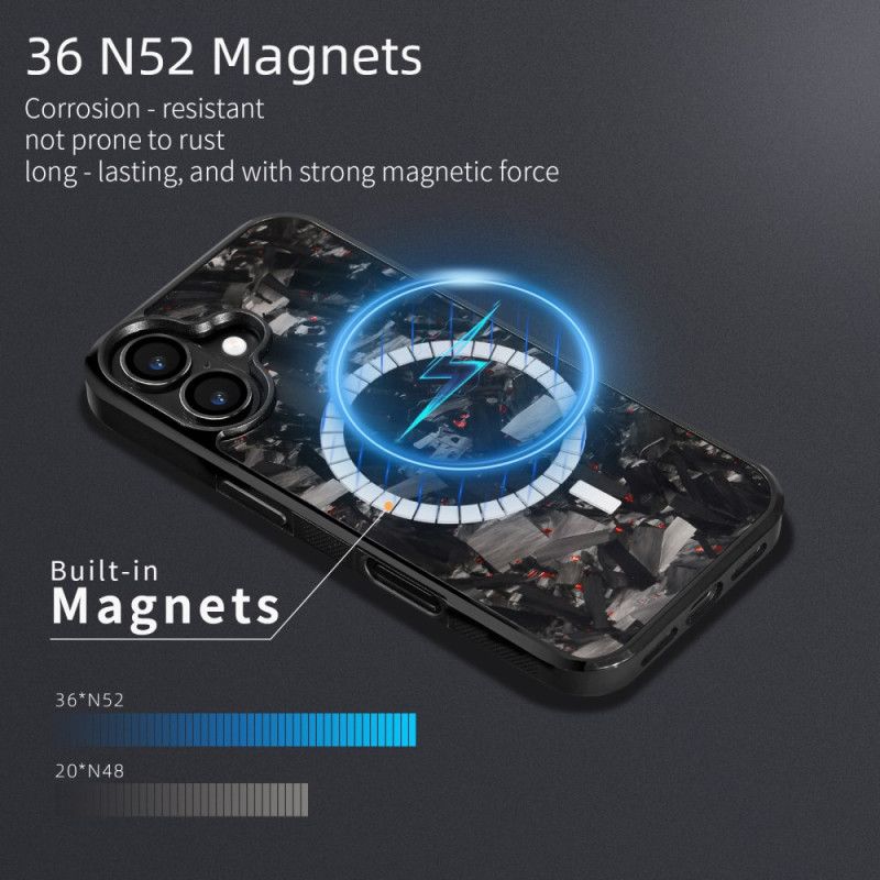 Deksel iPhone 17 Mobildeksel Smidd Aramidfiber Magsafe