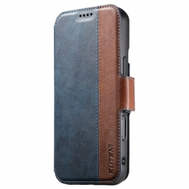 Folio Deksel iPhone 17 Magsafe Tofarget Teksturert Skinn