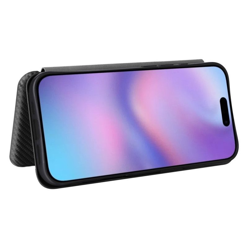 Folio Deksel Lær iPhone 17 Mobildeksel Karbonfiber