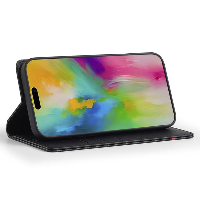 Folio Deksel Lær iPhone 17 Mobildeksel Karbonfiber Lc.imeeke