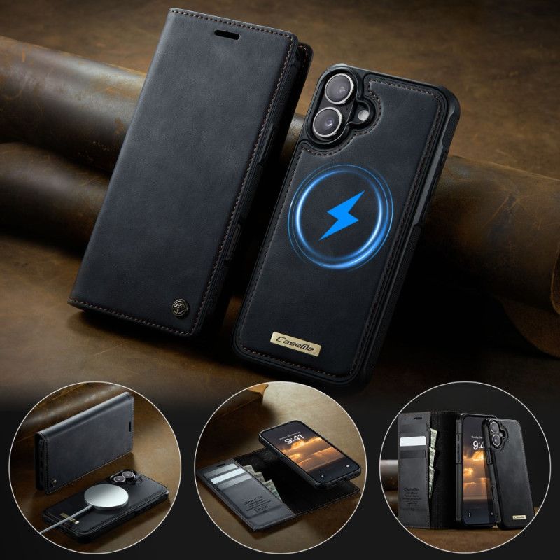 Folio Deksel Lær iPhone 17 Mobildeksel Magsafe-kompatibel Avtakbart Deksel Og Rfid-beskyttelse