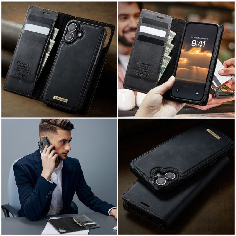 Folio Deksel Lær iPhone 17 Mobildeksel Magsafe-kompatibel Avtakbart Deksel Og Rfid-beskyttelse