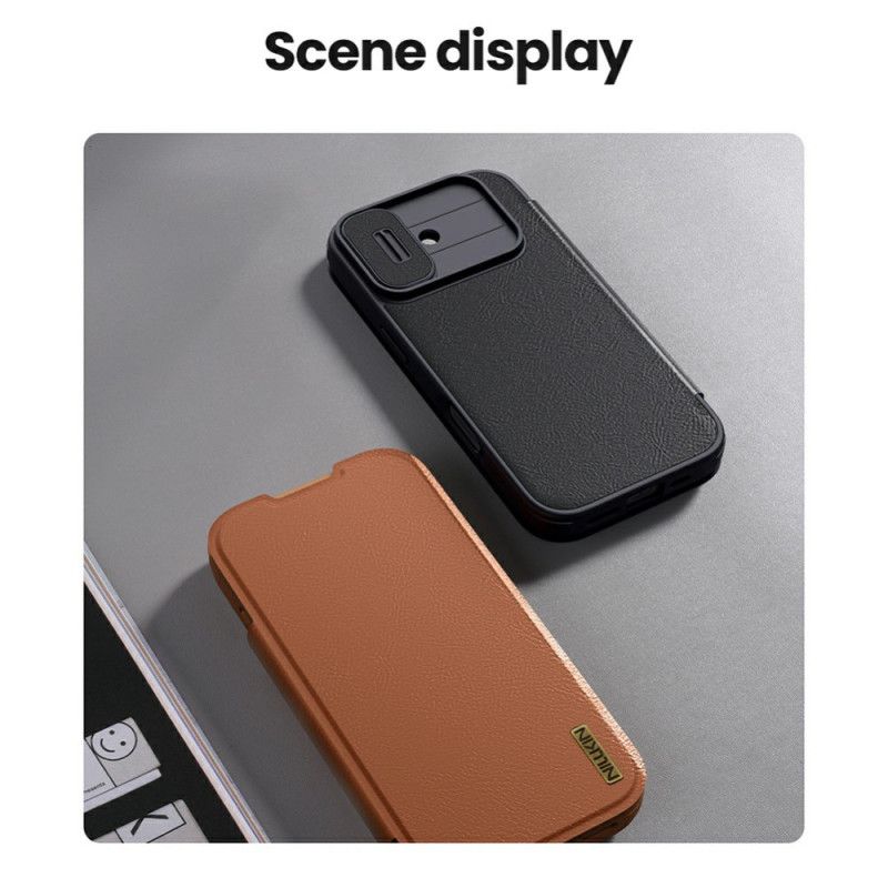Folio Deksel Lær iPhone 17 Qin Pro-serien Nillkin