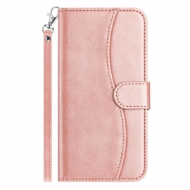 Lærdeksel Folio Deksel iPhone 17 S-design Med Stropp