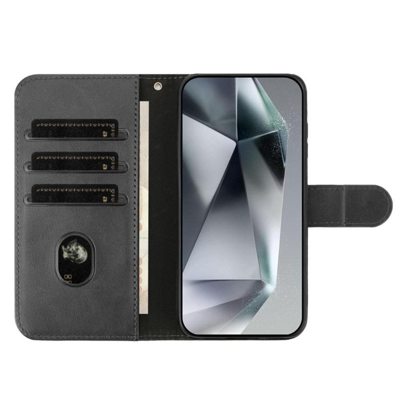 Lærdeksel Folio Deksel iPhone 17 S-design Med Stropp