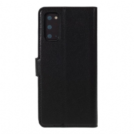Folio Deksel Til Samsung Galaxy S20 Kaiyue Imitert Skinn