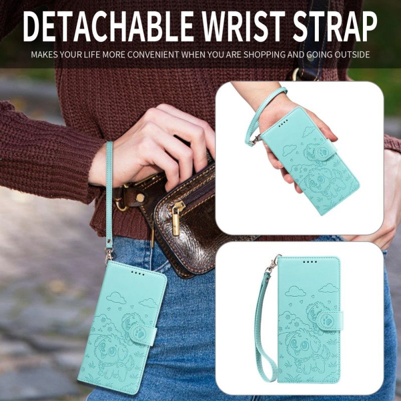 Folio Deksel Google Pixel 10 Pro Xl Rfid-blokkering Og Hundemønster