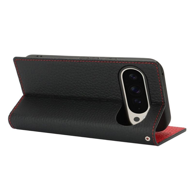 Folio Deksel Lær Google Pixel 10 Pro Xl Mobildeksel Skinn Med Stropp