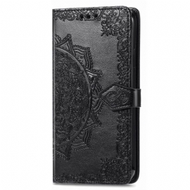 Lærdeksel Folio Deksel Google Pixel 8 Mobildeksel Barokk Mandala