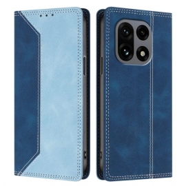 Folio Deksel Lær Oneplus 15 Mobildeksel Tofarget Rfid-beskyttelse