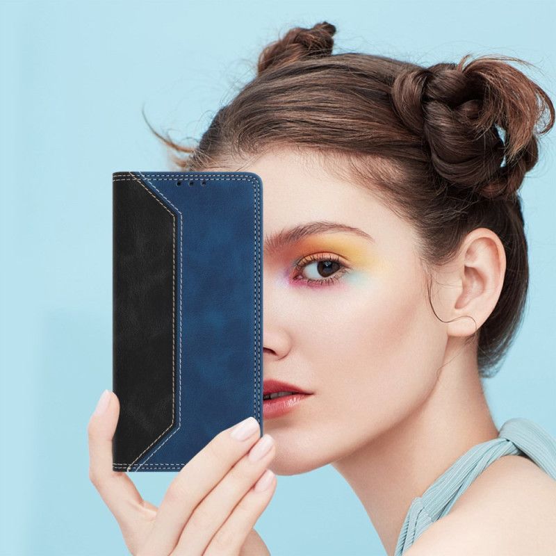 Folio Deksel Lær Oneplus 15 Mobildeksel Tofarget Rfid-beskyttelse