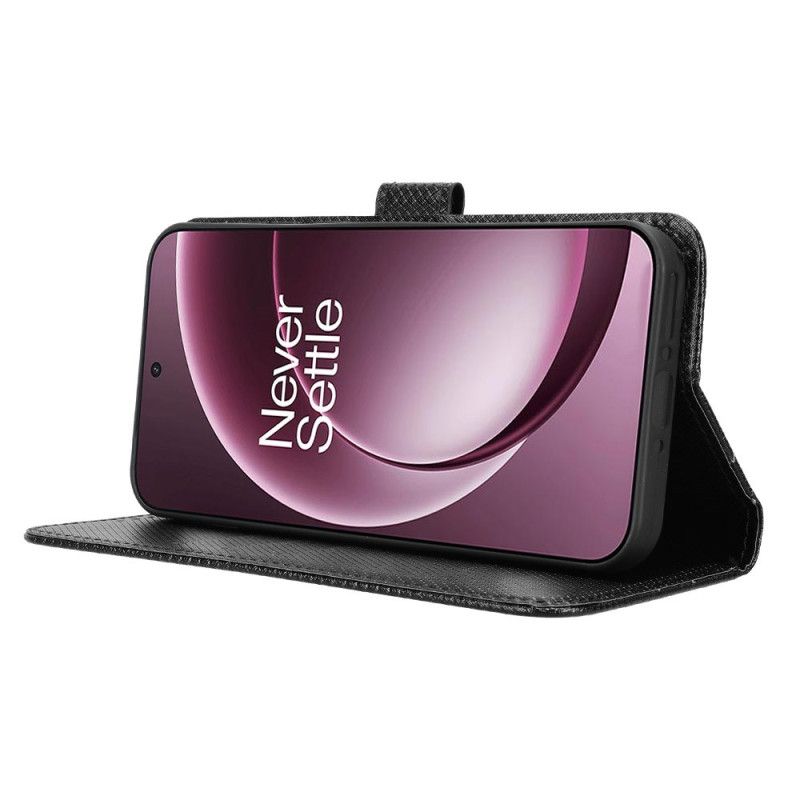 Folio Deksel Oneplus 15 Diamanttekstur Beskyttelse Deksel