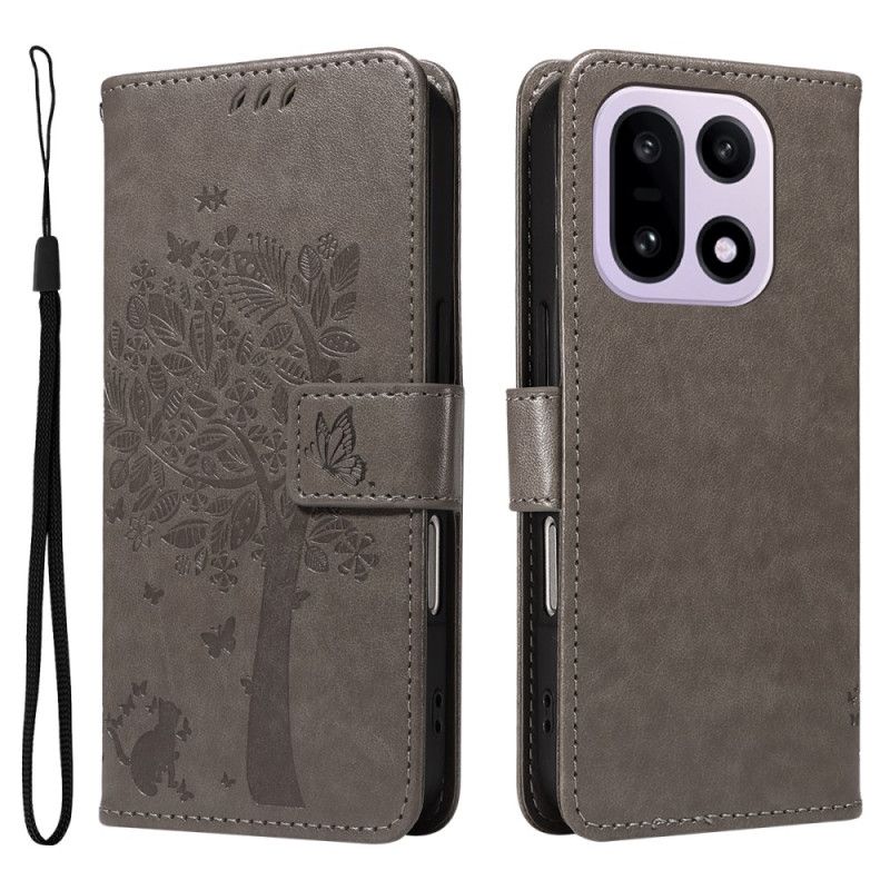 Folio Deksel Oneplus 15 Katt Og Tre