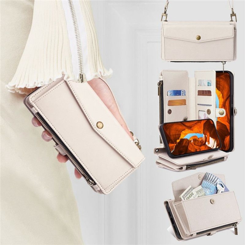 Folio Deksel Oneplus 15 Lommebok Med Skulderstropp Og Snor