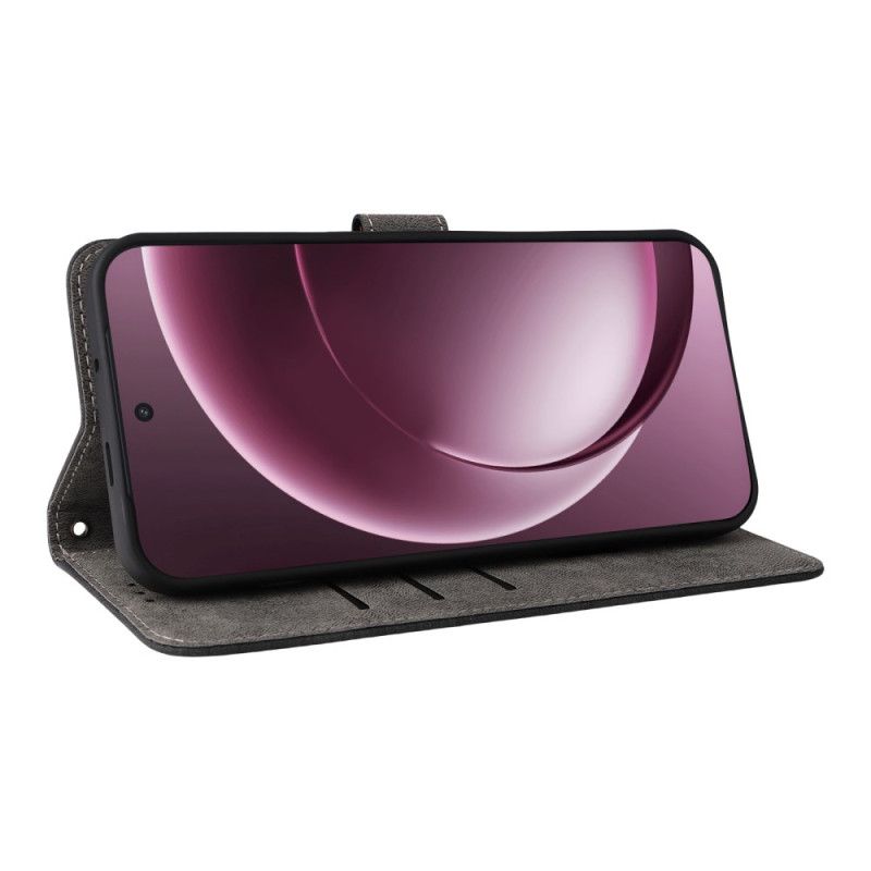 Folio Deksel Oneplus 15 Semsket Skinn-effekt Med Stropp Beskyttelse Deksel