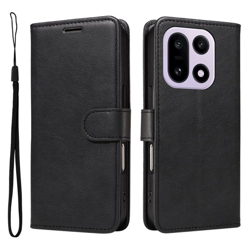 Folio Deksel Til Oneplus 15 Ensfarget Kunstskinn