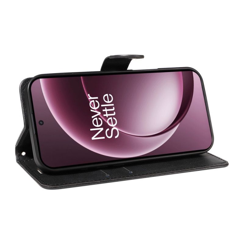 Folio Deksel Til Oneplus 15 Ensfarget Kunstskinn