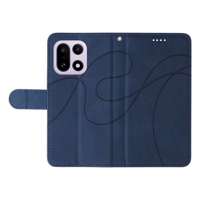 Lærdeksel Folio Deksel Oneplus 15 Mobildeksel Bølgemønster