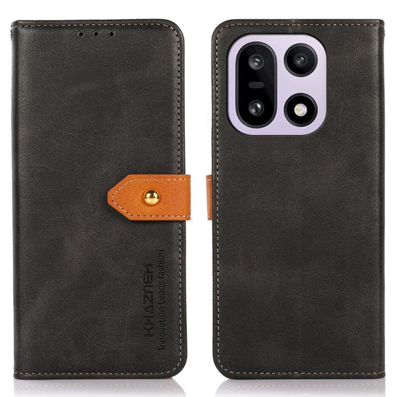 Lærdeksel Folio Deksel Oneplus 15 Mobildeksel Khazneh Gullspenne