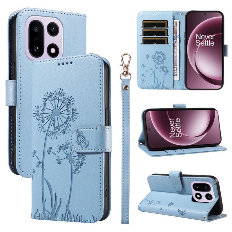 Lærdeksel Folio Deksel Oneplus 15 Mobildeksel Løvetannstropp