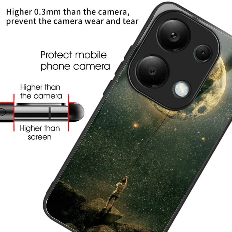 Deksel Xiaomi Redmi Note 13 Pro 4g Mann I Månen Herdet Glass