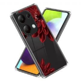 Deksel Xiaomi Redmi Note 13 Pro 4g Rød Blomst