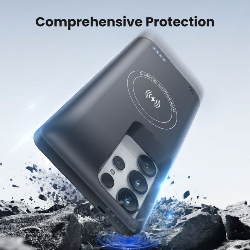 10000mah Batterideksel Til Samsung Galaxy S25 Ultra Lader Med Magnetisk Feste