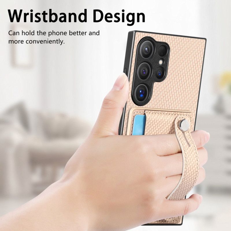 Deksel Samsung Galaxy S25 Ultra 5g Kortholder Og Stropp-stativ