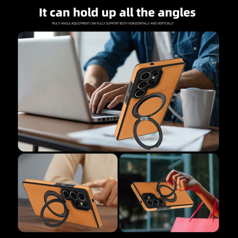 Deksel Samsung Galaxy S25 Ultra 5g Magnetisk Med Roterende Stativ Beskyttelse Deksel