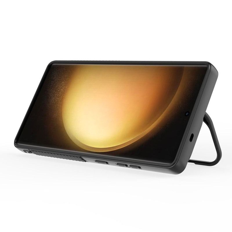 Deksel Samsung Galaxy S25 Ultra 5g Magsafe-kompatibel Bølget Design Med Stativ