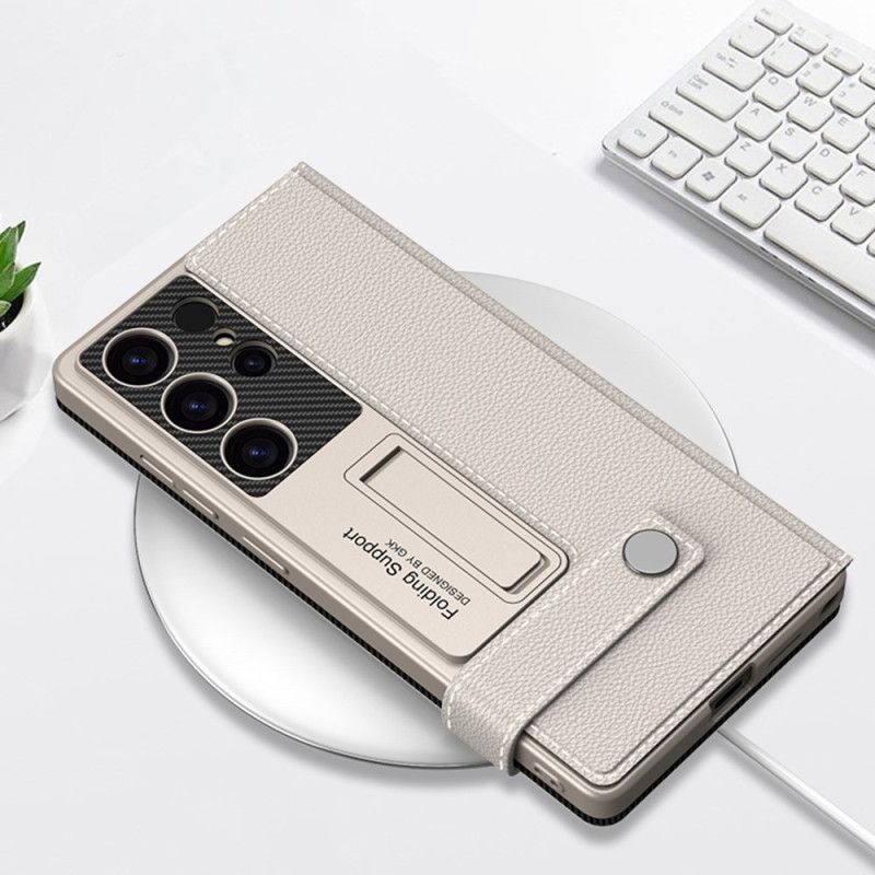 Deksel Samsung Galaxy S25 Ultra 5g Med Gkk-kortholder Og Stativ