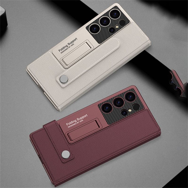 Deksel Samsung Galaxy S25 Ultra 5g Med Gkk-kortholder Og Stativ