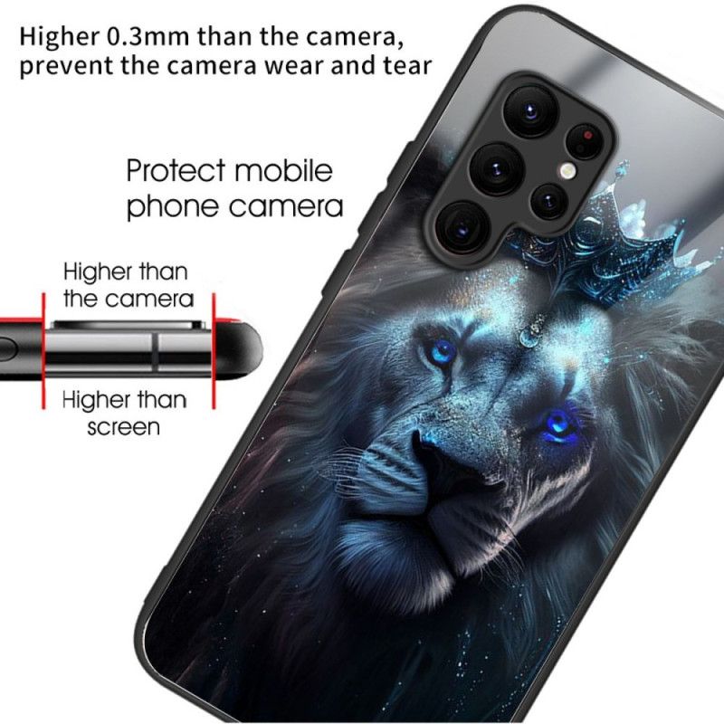 Deksel Samsung Galaxy S25 Ultra 5g Med Kronet Løvedesign Beskyttelse Deksel