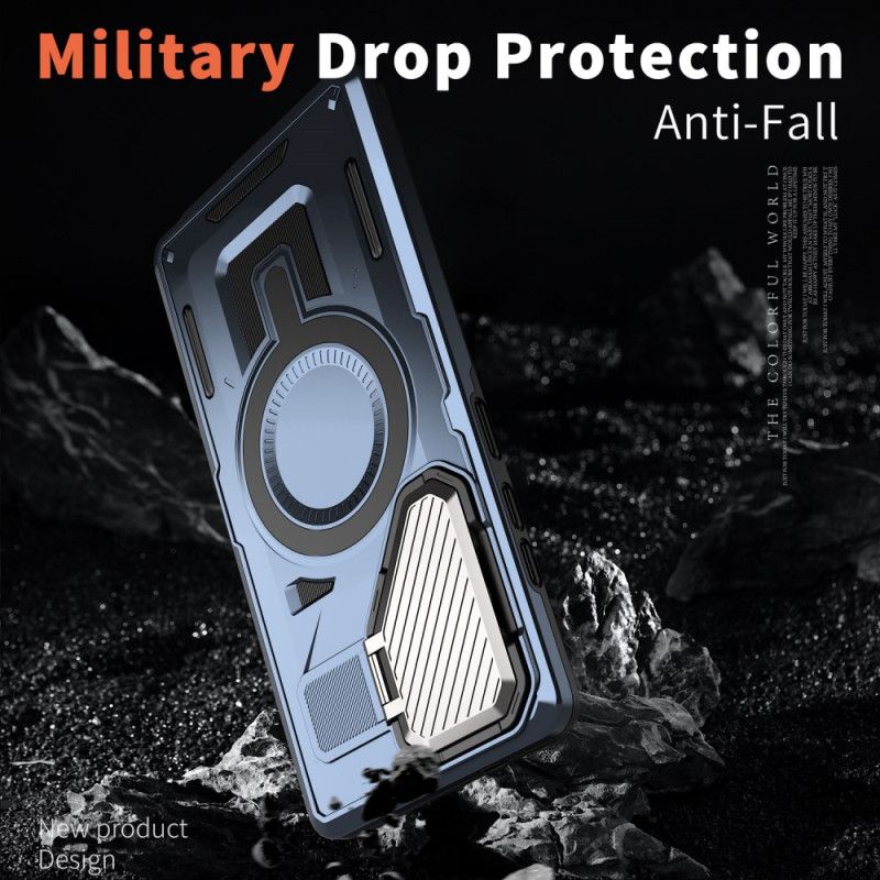 Deksel Samsung Galaxy S25 Ultra 5g Metallisk Effekt Med Linsedeksel Og Stativ