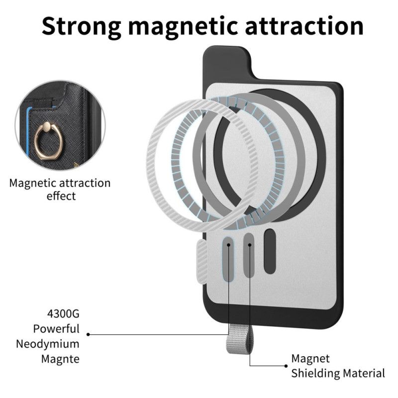 Deksel Samsung Galaxy S25 Ultra 5g Mobildeksel Avtakbar Kortholder I Semsket Skinnstil