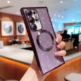 Deksel Samsung Galaxy S25 Ultra 5g Mobildeksel Magsafe-kompatibel Med Glitter