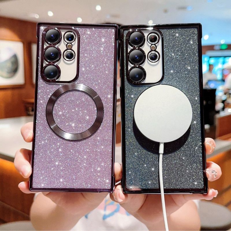 Deksel Samsung Galaxy S25 Ultra 5g Mobildeksel Magsafe-kompatibel Med Glitter