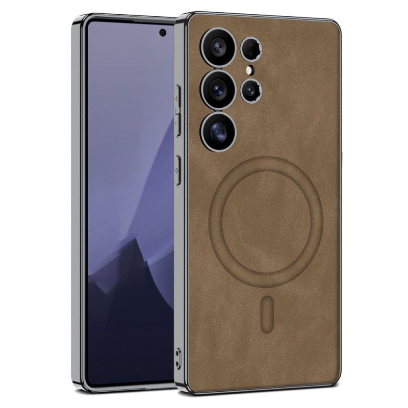 Deksel Samsung Galaxy S25 Ultra 5g Mobildeksel Matt Kunstskinn Kompatibel Med Magsafe