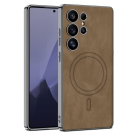 Deksel Samsung Galaxy S25 Ultra 5g Mobildeksel Matt Kunstskinn Kompatibel Med Magsafe